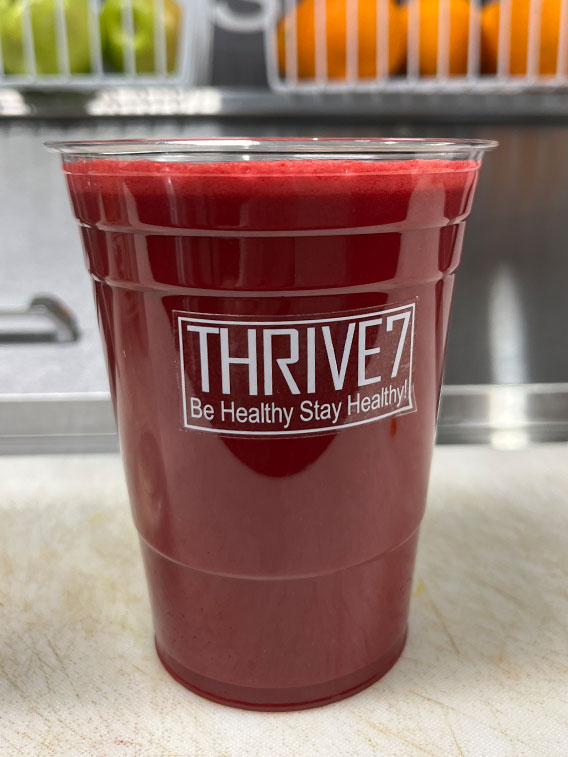 Thrive 7 Juice bar red power juice